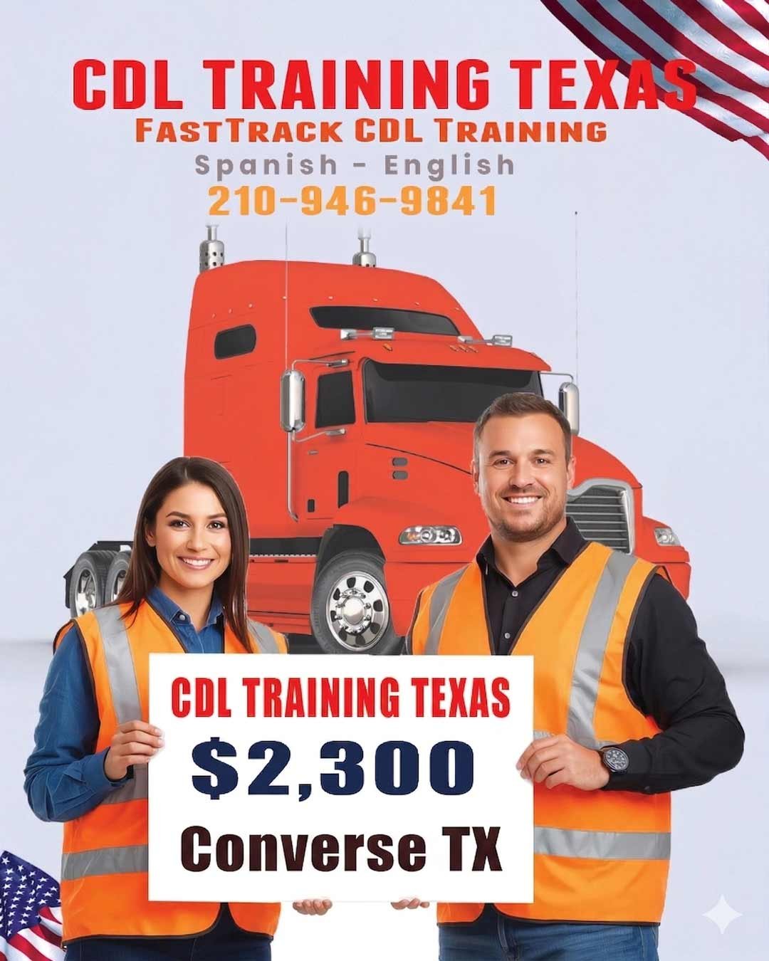 Bilingual CDL training in Converse TX with FastTrack program and affordable pricing.
