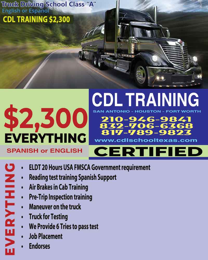 CDL school Mcallen TX image show services, phones