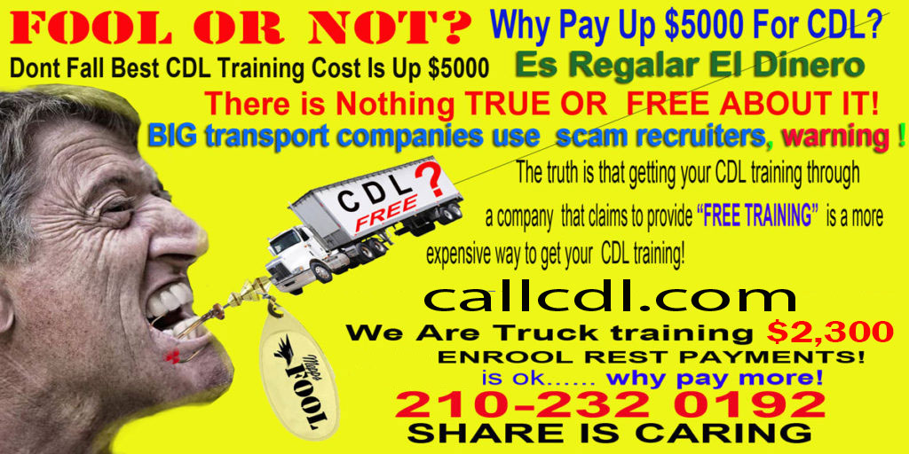 Free CDL Training Texas is a scam