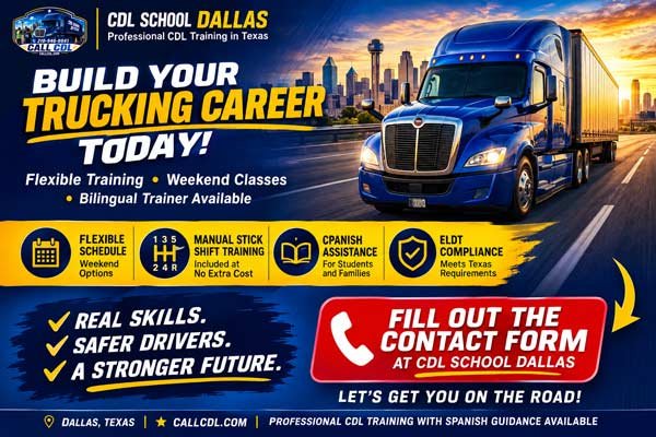 Call CDL - CDL Training Dallas TX - 210-946-9841